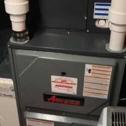 Pictured is the Amana 96% efficiency 100,000 BTU furnace installed not only to heat the full home but also save the customer additional money on this years heating bill