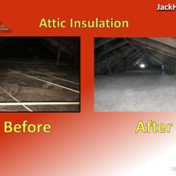 attic insulation before and after