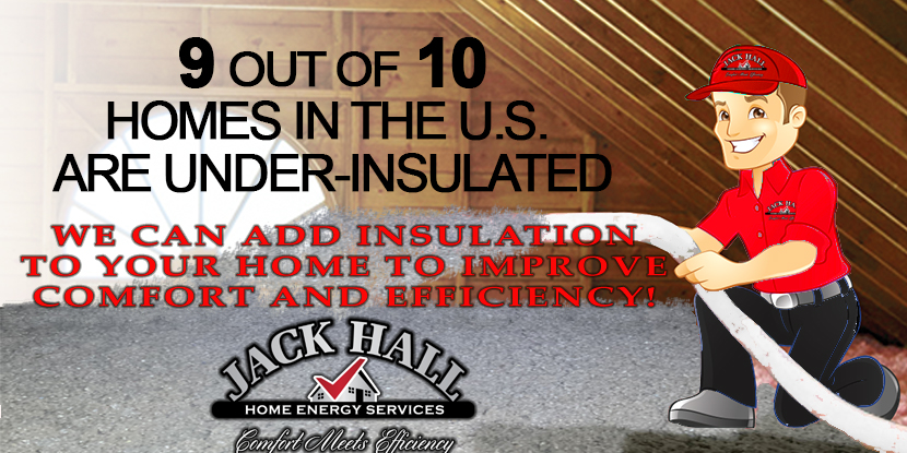 9 out of 10 homes in the us are under insulated graphic