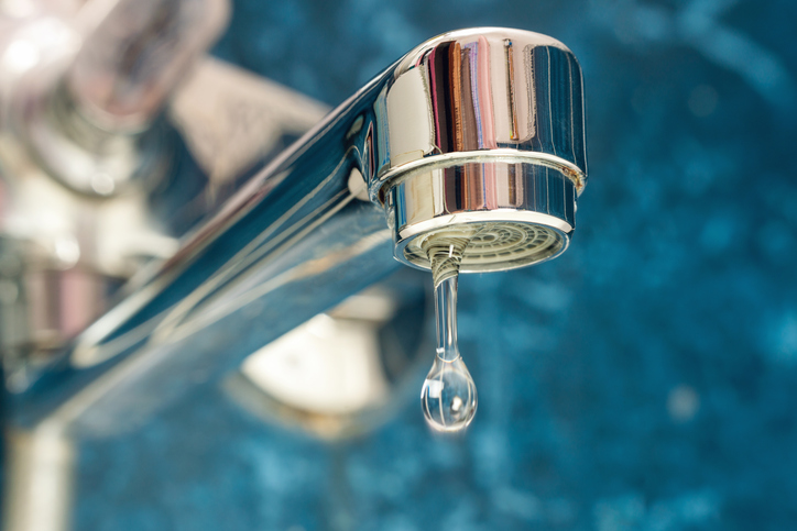 water dripping from faucet